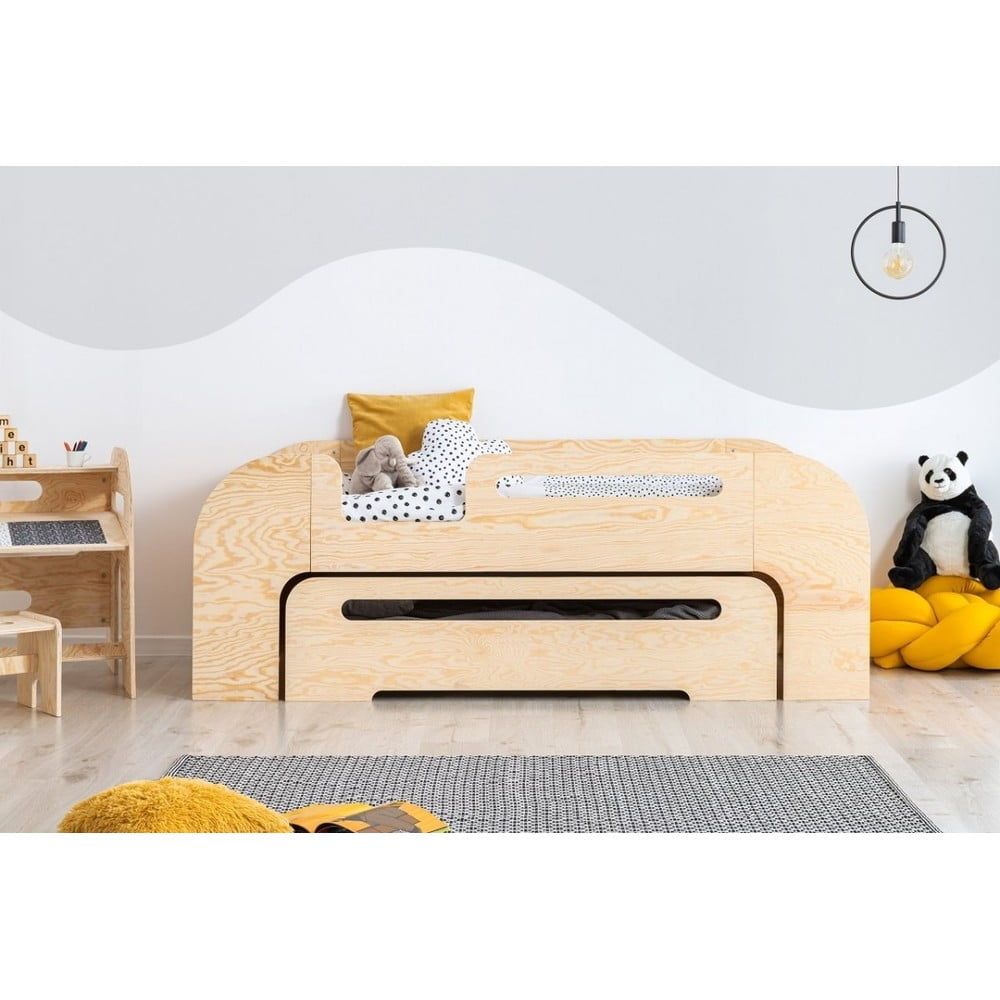 Dětská postel s výsuvným lůžkem v přírodní barvě 70x160 cm AIKO – Adeko - Bonami.cz