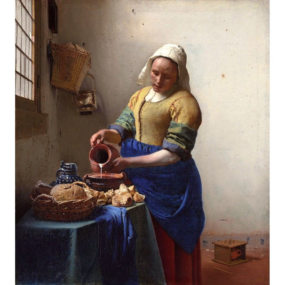 Obraz - reprodukce 45x60 cm The Milkmaid, Jan Vermeer – Fedkolor - Bonami.cz