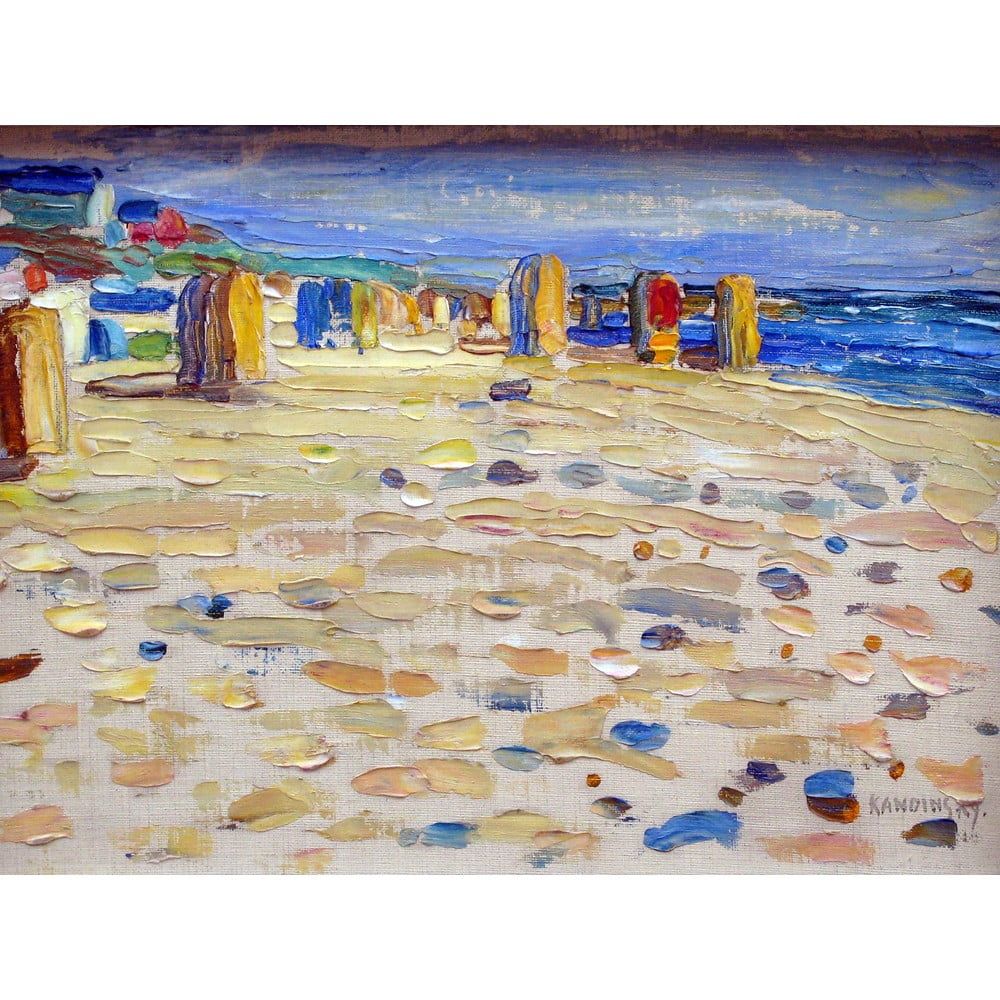Obraz - reprodukce 40x30 cm Holland - Beach Chairs, Wassily Kandinsky – Fedkolor - Bonami.cz