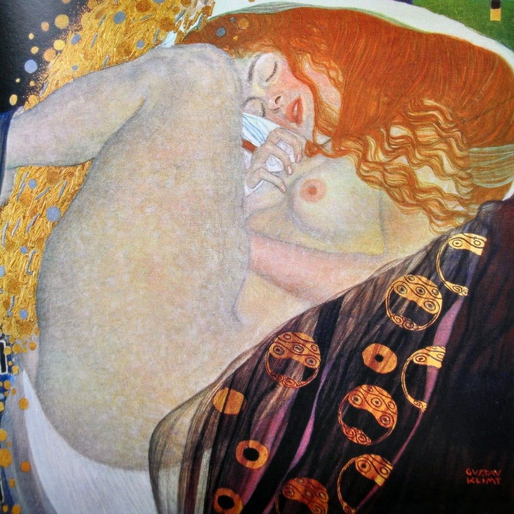 Obraz - reprodukce 45x45 cm Danae, Gustav Klimt – Fedkolor - Bonami.cz