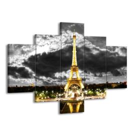 Vícedílný obraz Eiffelova věž ve tmě 150x805PCS