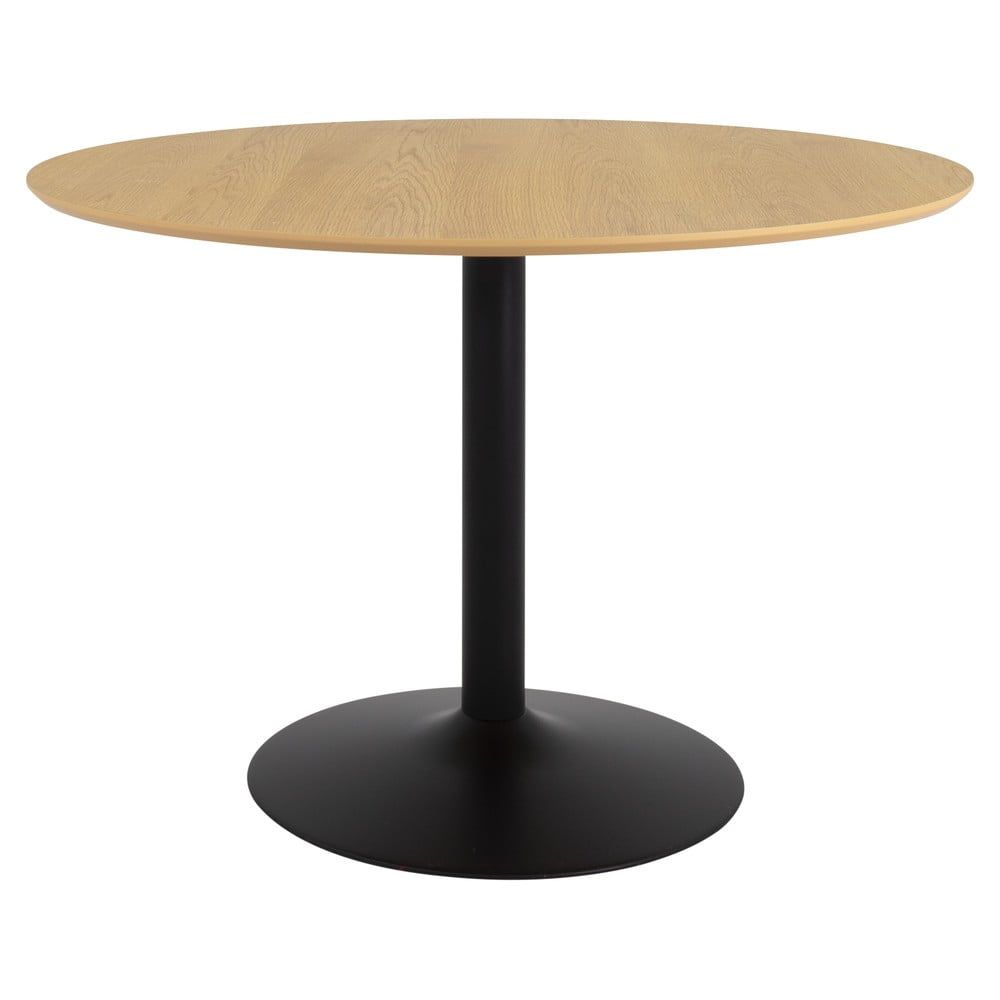 Kulatý jídelní stůl s deskou v dubovém dekoru ø 110 cm Taco – Tenzo - Bonami.cz