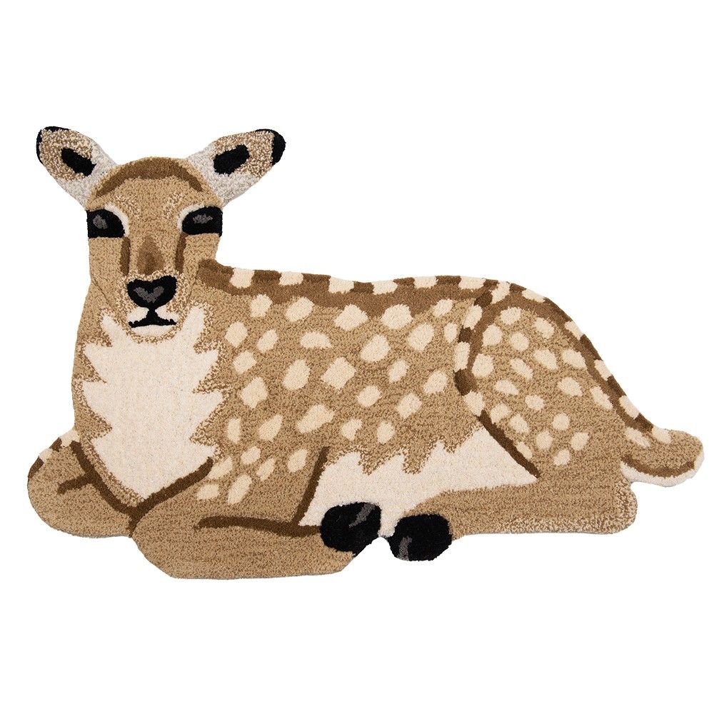 Vlněný kusový koberec koloušek Deer - 60*90*2 cm Clayre & Eef - LaHome - vintage dekorace