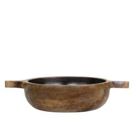Dřevěná servírovací miska z mangového dřeva Tours Handles - Ø 20*5 cm/ 900ml Chic Antique