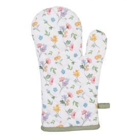 Bavlněná chňapka - rukavice s květinovým motivem Colourful Flowers - 18*30cm Clayre & Eef