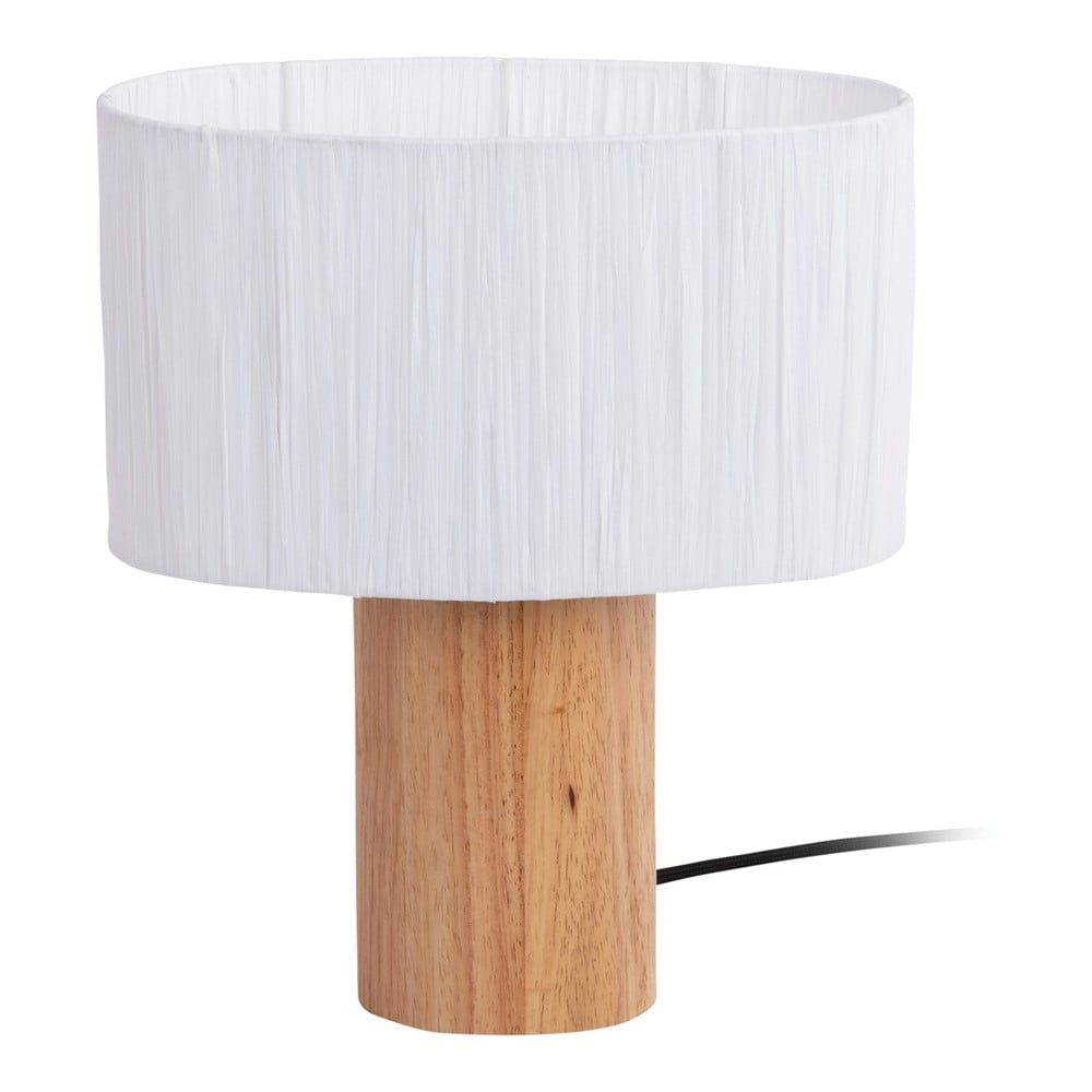 Stolní lampa se stínidlem z papírového výpletu v bílo-přírodní barvě(výška 30,5 cm)  Sheer Oval – Leitmotiv - Bonami.cz