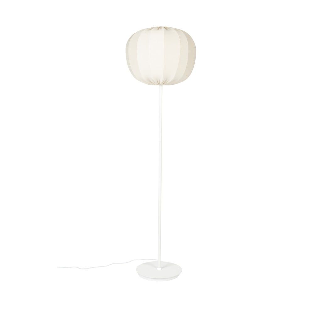 Bílá stojací lampa s textilním stínidlem (výška 160 cm) Shem – White Label - Bonami.cz