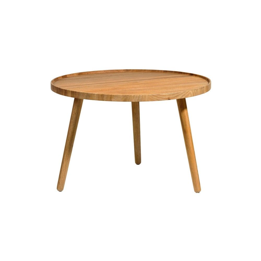 Kulatý konferenční stolek z dubového dřeva v přírodní barvě ø 70,5 cm Bodo – Villa Collection - Bonami.cz