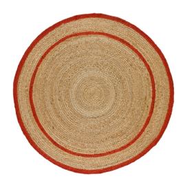 Červeno-přírodní barvě kulatý koberec ø 120 cm Mahon – Universal Bonami.cz