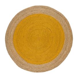 Kulatý koberec v přírodní a horčicové barvě ø 120 cm Mahon – Universal Bonami.cz