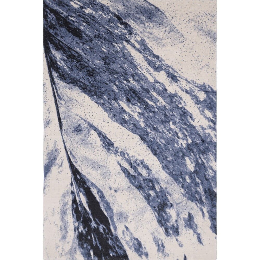 Modrý vlněný koberec 133x180 cm Albo – Agnella - Bonami.cz
