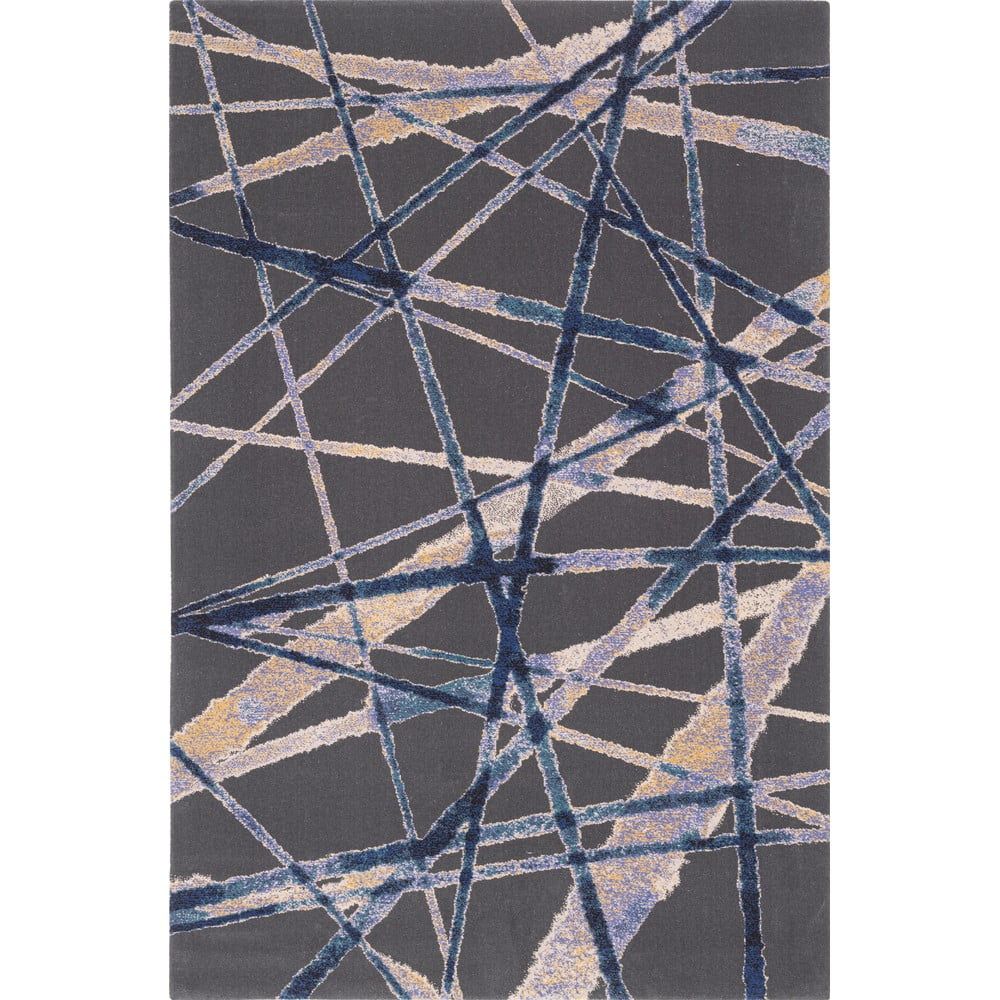 Tmavě modrý vlněný koberec 200x300 cm Sticks – Agnella - Bonami.cz