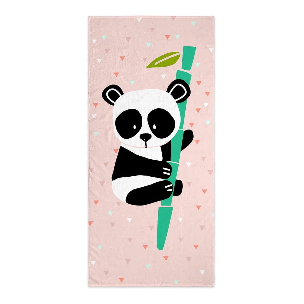 Světle růžová dětská osuška 150x70 cm Panda – Moshi Moshi - Bonami.cz