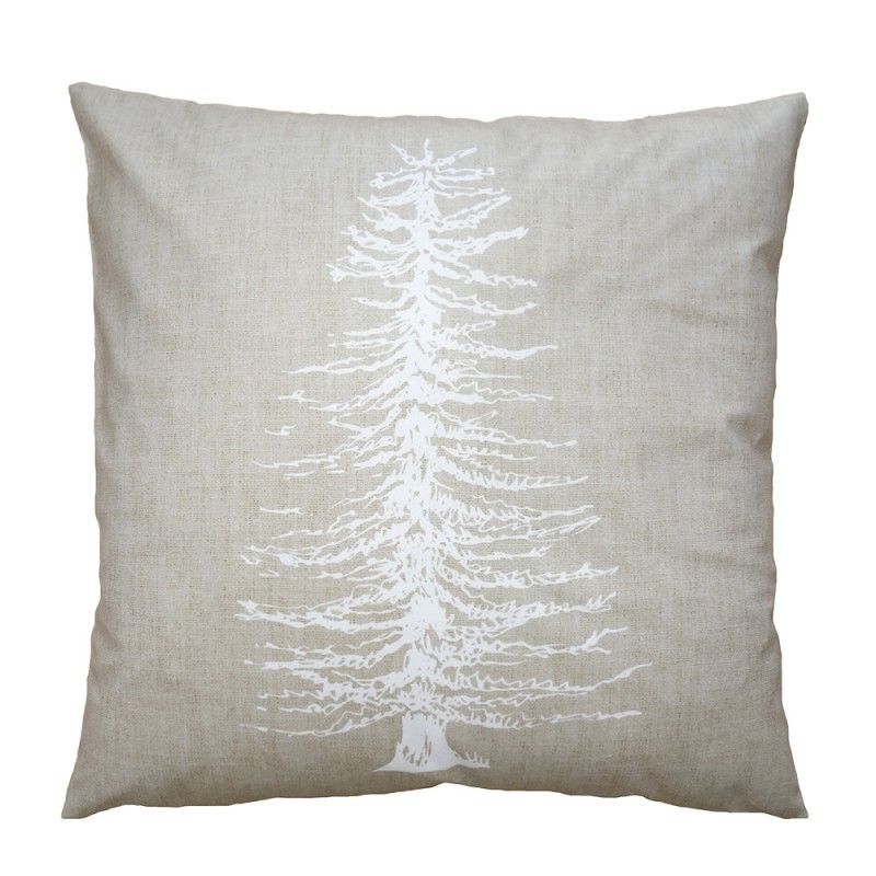 Béžový povlak na polštář se stromem Merry Christmas - 45*45 cm Clayre & Eef - LaHome - vintage dekorace