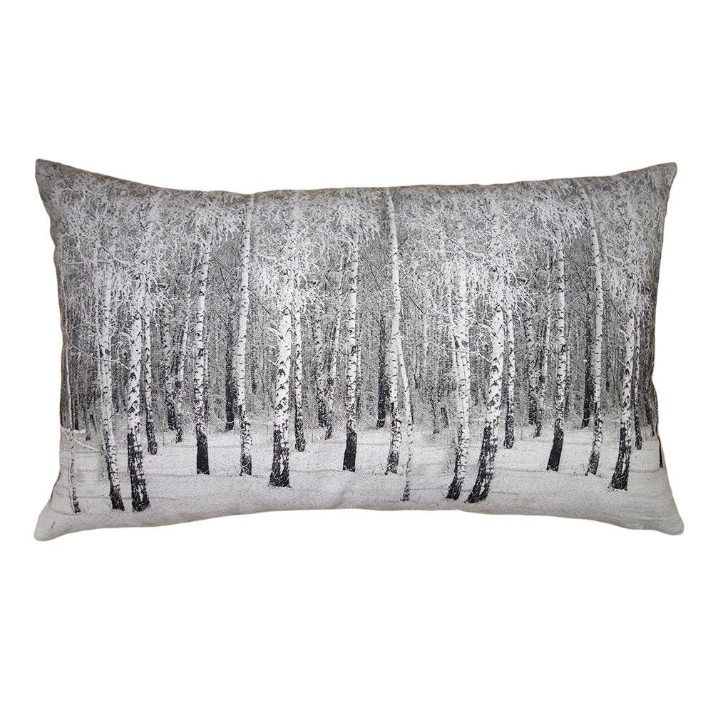 Povlak na polštář se zasněženými stromy - 30*50 cm Clayre & Eef - LaHome - vintage dekorace