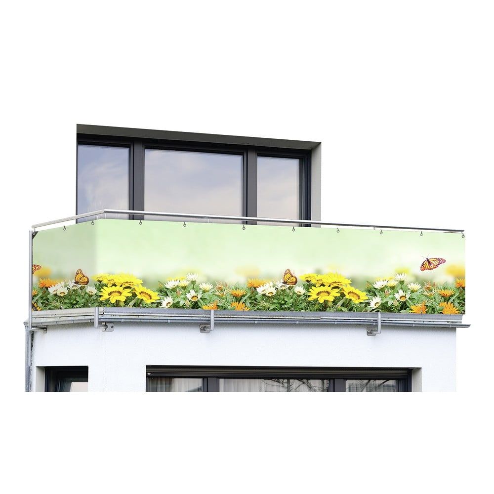 Žluto-zelená plastová balkonová zástěna 500x85 cm Butterfly – Maximex - Bonami.cz