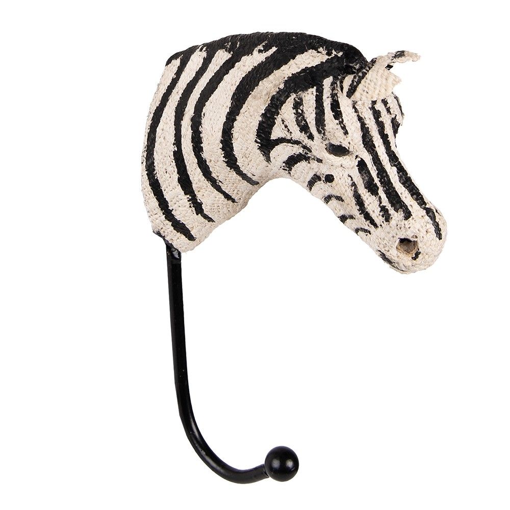 Nástěnný háček se zebrou Zebra - 5*10*18 cm Clayre & Eef - LaHome - vintage dekorace