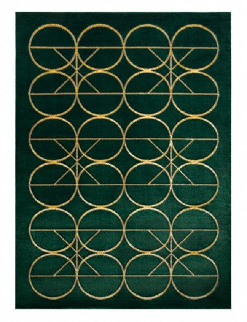 Dywany Łuszczów Kusový koberec Emerald 1010 green and gold - 80x150 cm - Mujkoberec.cz