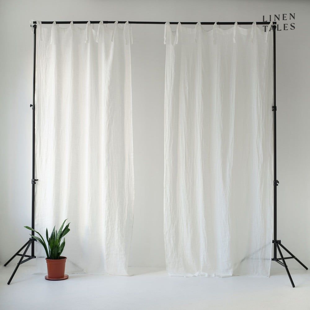 Bílá záclona 130x330 cm Daytime – Linen Tales - Bonami.cz