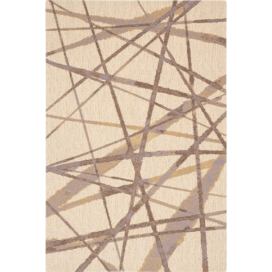 Béžový vlněný koberec 133x180 cm Sticks – Agnella Bonami.cz