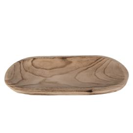 Přírodní dekorativní dřevěná servírovací mísa/talíř  - 40*18*4 cm Clayre & Eef