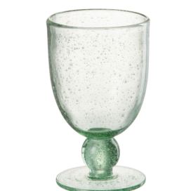 Zelená sklenička na víno s bublinkami Wine Lisboa green - Ø9*15cm / 370ml J-Line by Jolipa