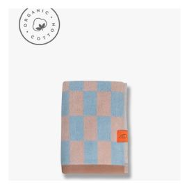 Modro-růžový ručník z bio bavlny 50x90 cm Retro – Mette Ditmer Denmark