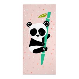 Světle růžová dětská osuška 150x70 cm Panda – Moshi Moshi