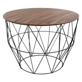 Atmosphera Odkládací stolek s dřevěným víkem, 56 x 40,5 cm