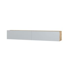 KALUNE DESIGN dřevěný TV stolek FRAM bílý 29,6x180 cm