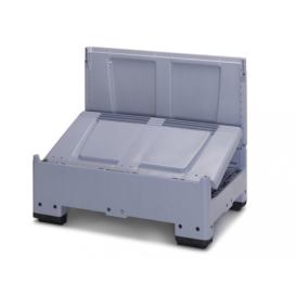 Skládací paletový box 1200x800x1000 (KLG 1208), 646 l, 3 ližiny