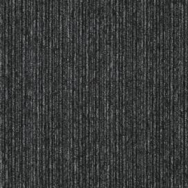 Balta koberce Kobercový čtverec Sonar Lines 4178 černý - 50x50 cm Mujkoberec.cz
