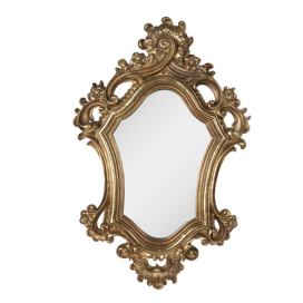 Zlaté antik nástěnné zrcadlo s ornamentem - 30*2*48 cm Clayre & Eef LaHome - vintage dekorace