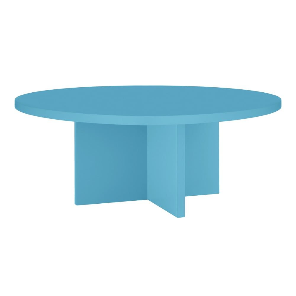 Světle modrý kulatý konferenční stolek ø 80 cm Pausa – Really Nice Things - Bonami.cz