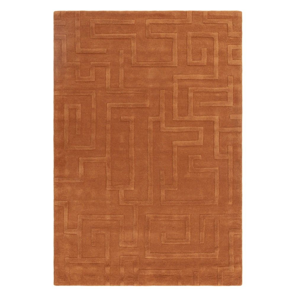 Vlněný koberec v cihlové barvě 160x230 cm Maze – Asiatic Carpets - Bonami.cz