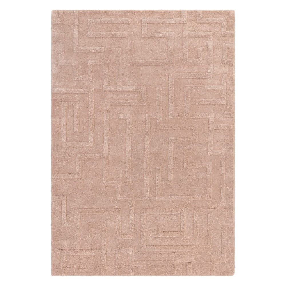 Světle růžový vlněný koberec 160x230 cm Maze – Asiatic Carpets - Bonami.cz