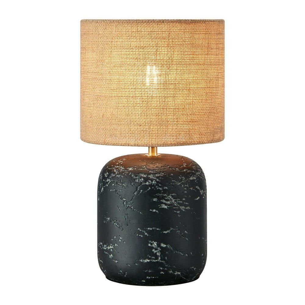 Stolní lampa se stínidlem z juty v černo-přírodní barvě (výška 32,5 cm) Montagna – Markslöjd - Bonami.cz