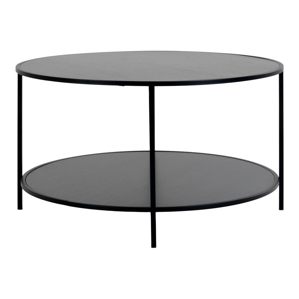 Černý kulatý konferenční stolek s černou deskou ø 80 cm Vita – House Nordic - Bonami.cz