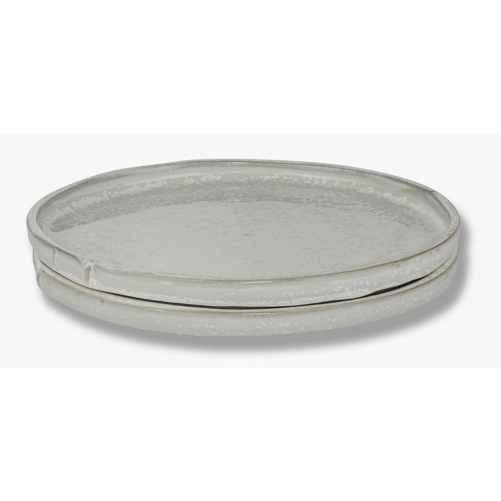 Bílé talíře v sadě 2 ks z kamene ø 20 cm Sand Grain – Mette Ditmer Denmark - Bonami.cz