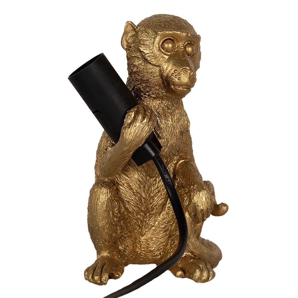 Zlatá stolní lampa opice Monkey - 11*12*17 cm E14/max 1*40W Clayre & Eef - LaHome - vintage dekorace