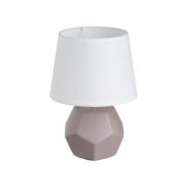 Šedá keramická stolní lampa s textilním stínidlem (výška 26 cm) – Casa Selección