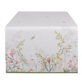 Bavlněný běhoun na stůl s lučními květy Wildflower Fields - 50*140 cm Clayre & Eef
