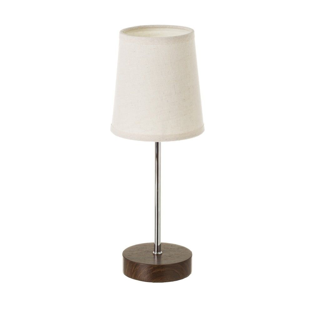 Bílá/hnědá stolní lampa s textilním stínidlem (výška 34,5 cm) – Casa Selección - Bonami.cz