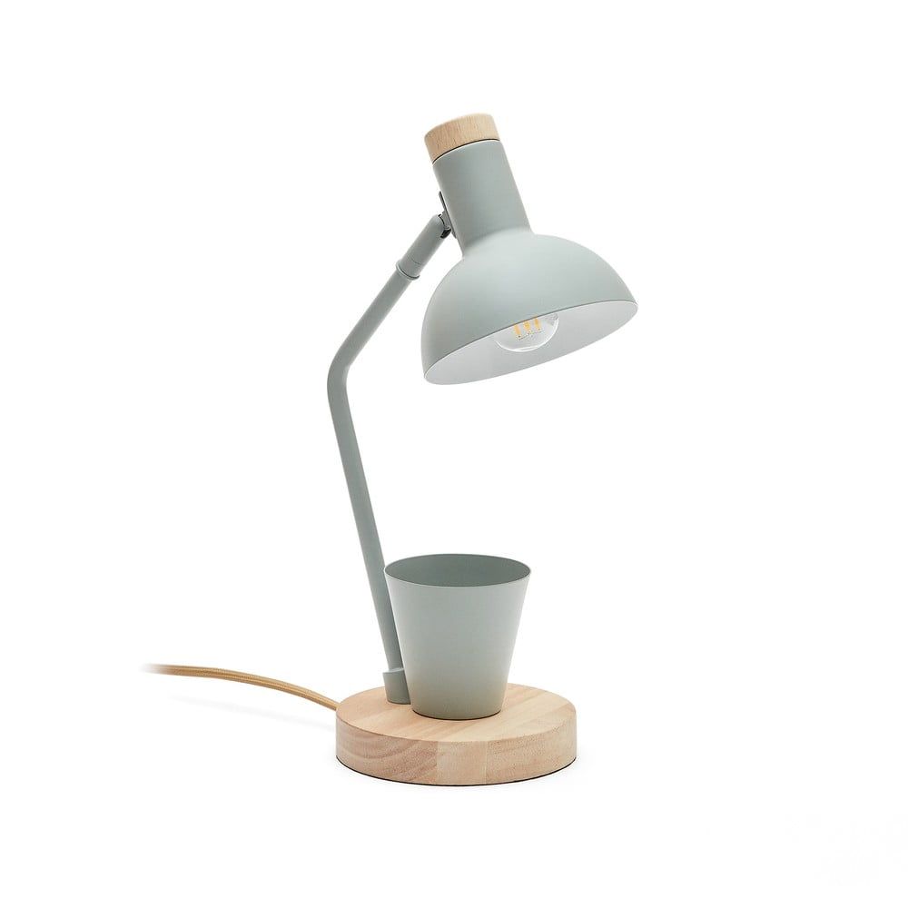 Stolní lampa v mentolové barvě s kovovým stínidlem (výška 37 cm) Katia – Kave Home - Bonami.cz