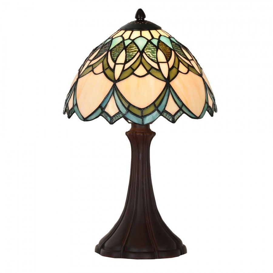 Barevná stolní lampa Tiffany Delafosse - Ø 25*42 cm Clayre & Eef - LaHome - vintage dekorace