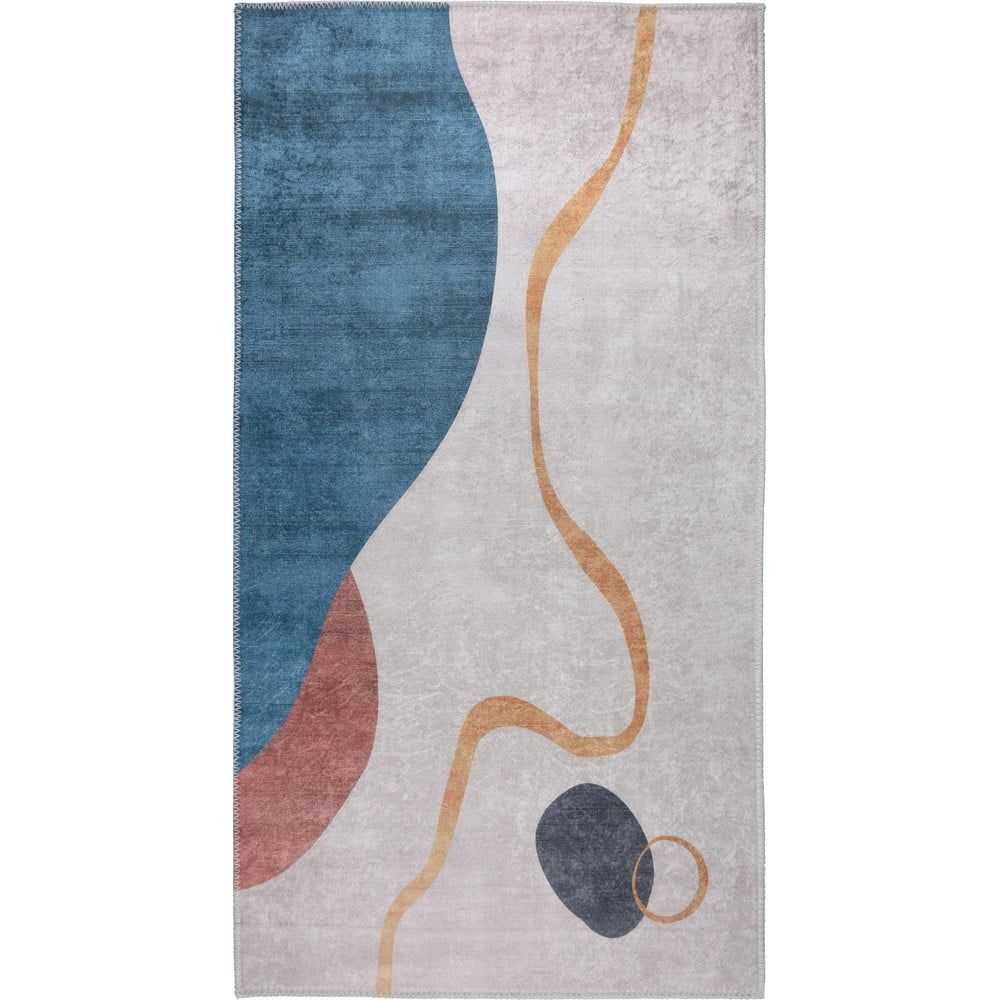 Pratelný koberec v modro-krémové barvě 80x150 cm – Vitaus - Bonami.cz