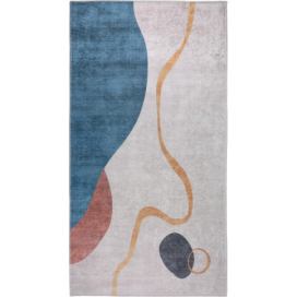Pratelný koberec v modro-krémové barvě 80x150 cm – Vitaus Bonami.cz