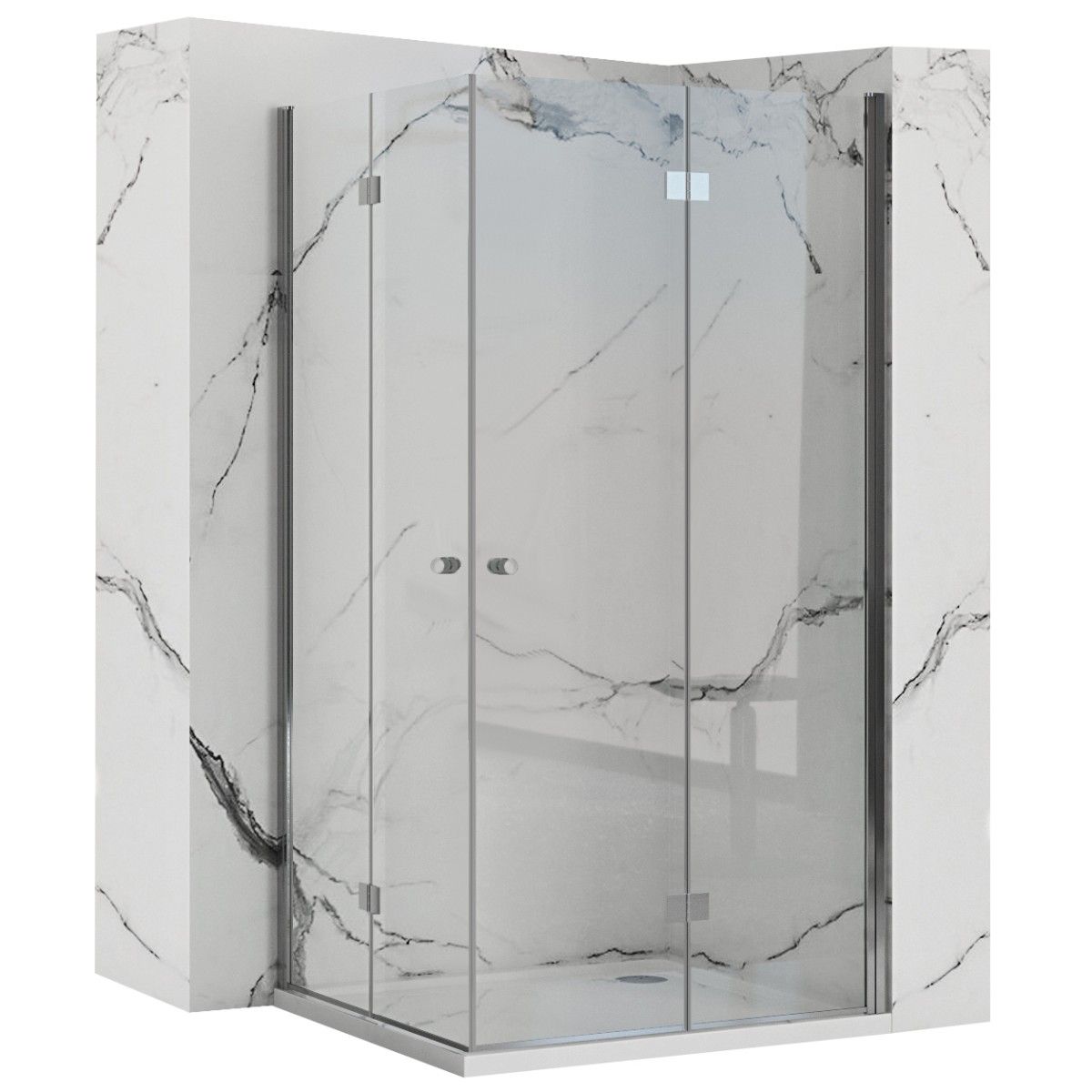 Sprchová kabina Rea Fold N2 transparentní, velikost 100x110 - Houseland.cz