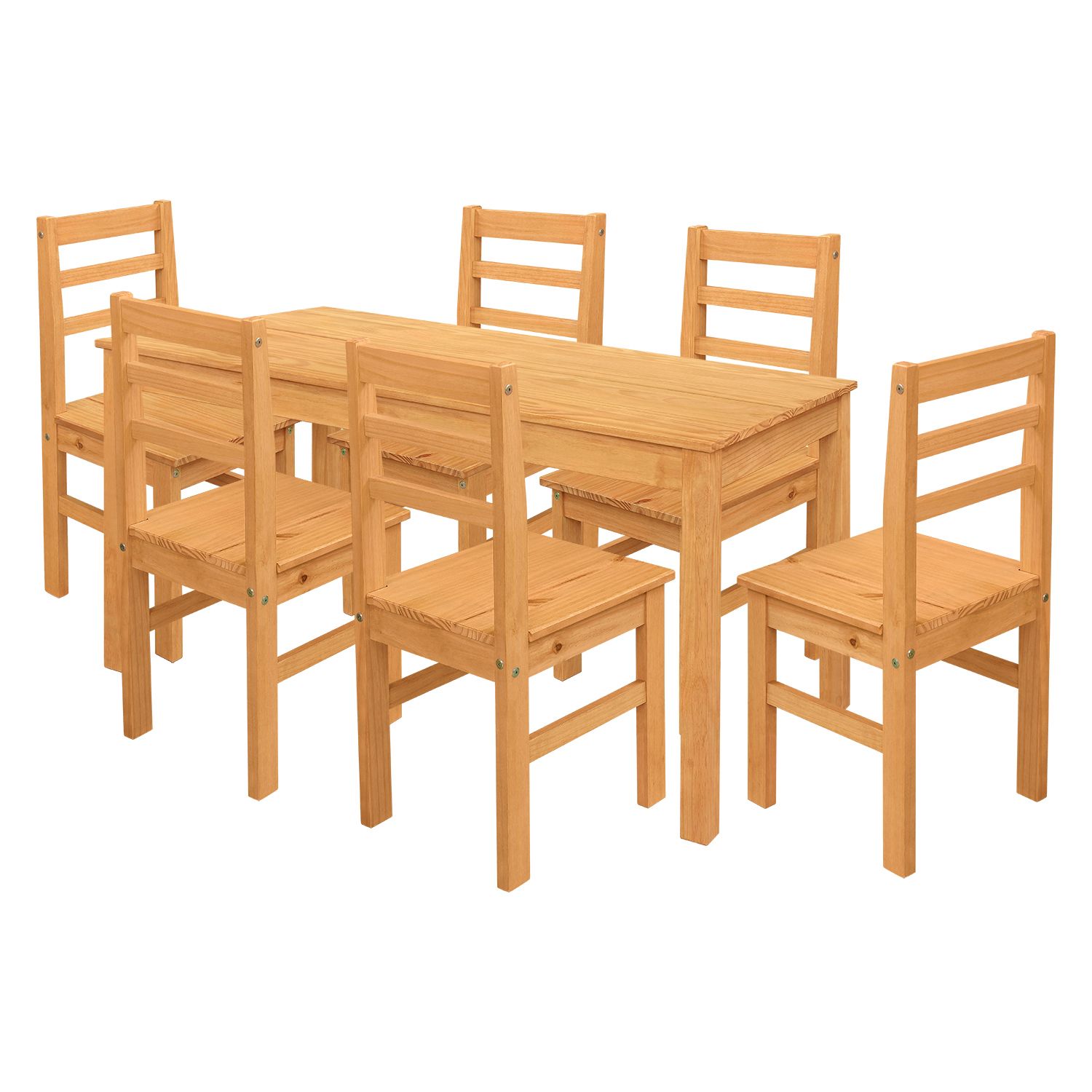 Jídelní stůl 11164V + 6 židlí 1221V TORINO vosk - IDEA nábytek