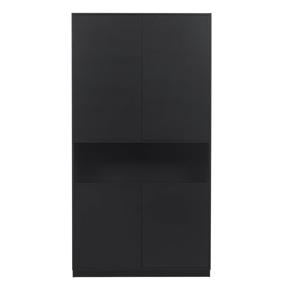 Černá modulární skříňka z borovicového dřeva 110x210 cm Finca – WOOOD - Bonami.cz
